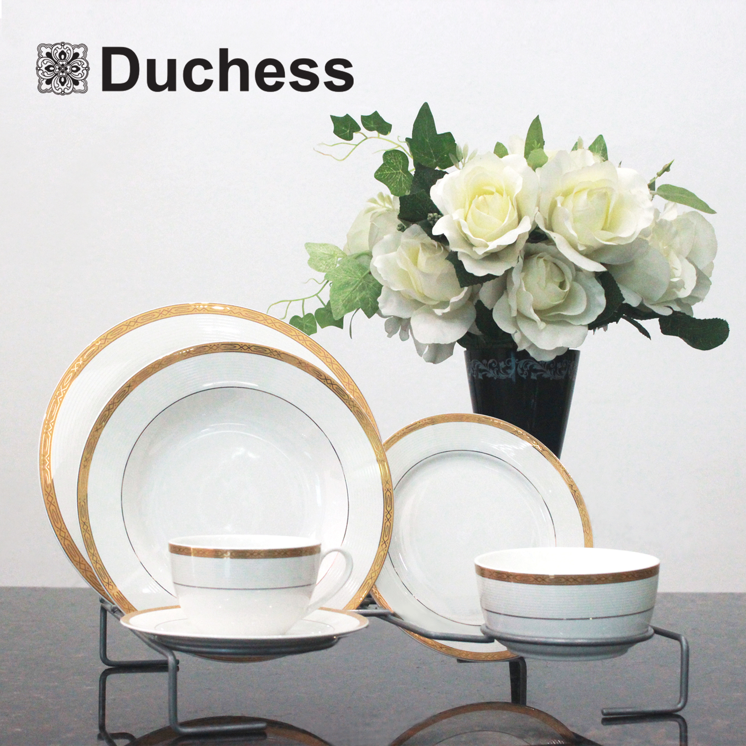 Duchess ชุดจานดินเนอร์ เซ็ท 6 ชิ้น รุ่น DS100A - Premium Bone Romantic Hera Duchess ชุดจานดินเนอร์ เซ็ท 6 ชิ้น รุ่น DS100A - Premium Bone Romantic Hera